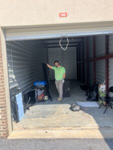 A Junk Generals team member clearing out a storage unit in Cherokee County, GA