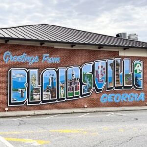 Blairsville mural, where Blairsville junk removal services are offered.