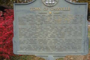 Historic Cassville sign, where Cassville junk removal services are offered