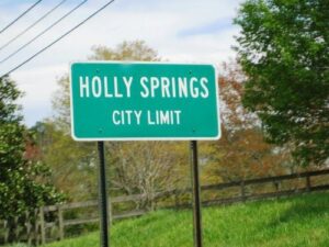 holly springs sign, where holly springs junk removal is offered