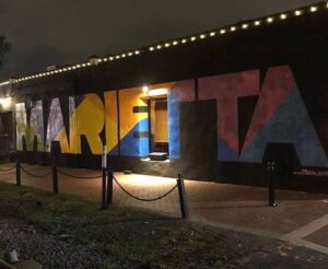 mural in marietta, where marietta junk removal services are offered