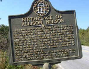 historic sign in nelson, where nelson junk removal services are offered
