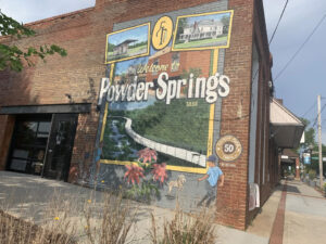 Mural in powder springs, where powder springs junk removal is offered