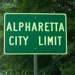 alpharetta sign, where alpharetta junk removal services are offered